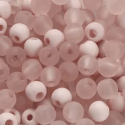 Plastperler - Ø 6 MM - Hulstr. 2 MM - Rosa - 40 G