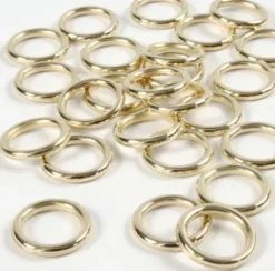 Plastring - Str. 15 MM - Tykkelse 2 MM - Guld - 25 Stk
