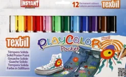 Playcolor Tekstilfarver - L 14 CM - Assorterede Farver - 12 Stk. - 5 G