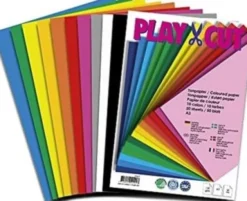 Playcut Kulørt Papir A6 130 G - 50 Ark Assorterede