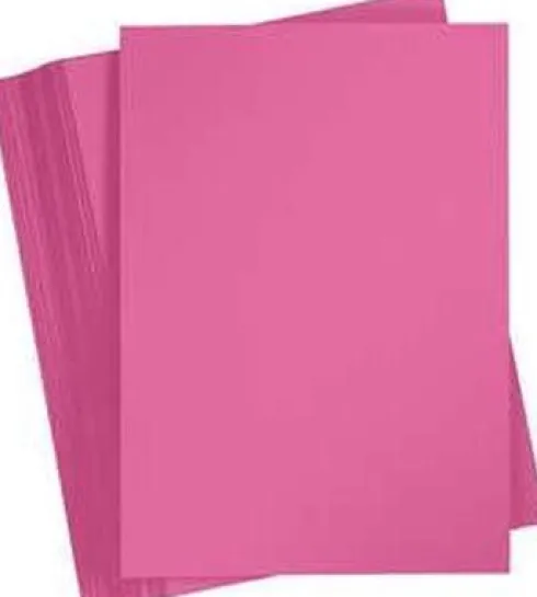 Playcut Kulørt Papir A4 130 G - 20 Arkpink
