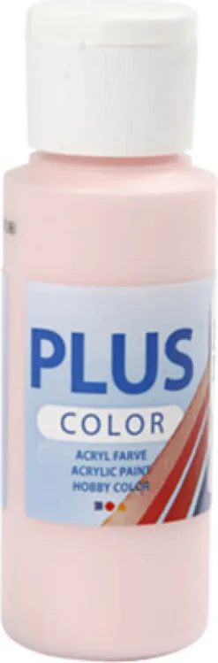 Plus Color Hobbymaling - Akrylfarve - Soft Pink - 60 ML