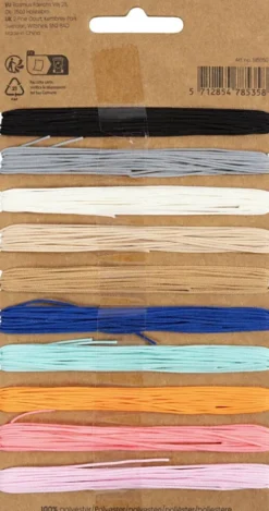 Polyester Snor - 0,6 MM - Forskellige Farver - 10X4M