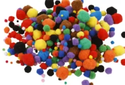 Pomponer - Ø 5-40 MM - Assorterede Farver - 42 G