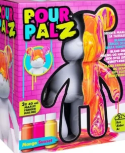 Pour Palz - DIY Paint Bear Collectible - Mango Sunset
