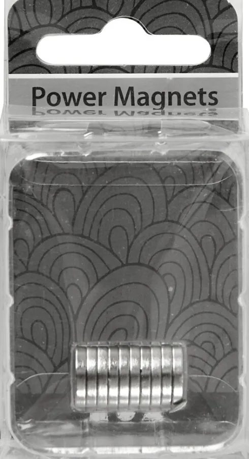 Powermagnet - Ø 10 MM - Tykkelse 2 MM - 10 Stk