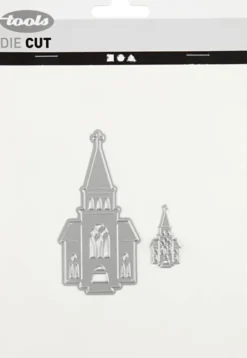 Præge- Og Skæreskabelon - Kirker - Str. 46X91+18X35 MM