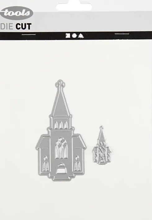 Præge- Og Skæreskabelon - Kirker - Str. 46X91+18X35 MM