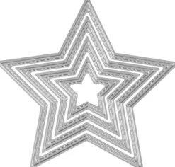 Præge- Og Skæreskabelon - Stjerner - Ø 3,5-11,5 CM