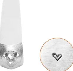 Prægestempel - Hjerte - L 65 MM - Str. 3 MM - 1 Stk