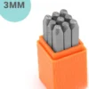 Prægestempler - Talrækken - Str. 3 MM - Skrifttype Sans Serif - 9 Stk