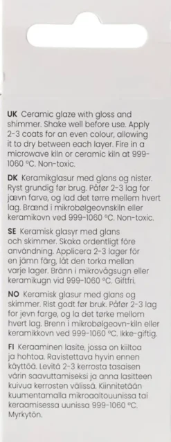 Prikket Keramik Glasur - 999-1060 C - Dækkende - Tutto Nero - 60 ML