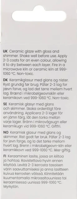 Prikket Keramik Glasur - 999-1060 C - Dækkende - Tusk Tusk - 60 ML