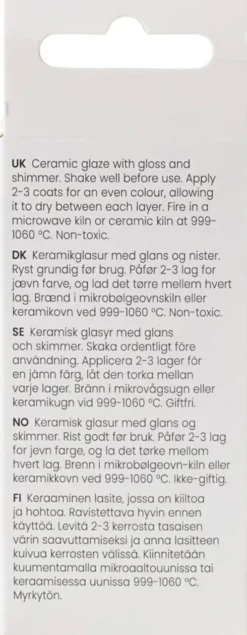 Prikket Keramik Glasur - 999-1060 C - Dækkende - Rusty Nails - 60 ML