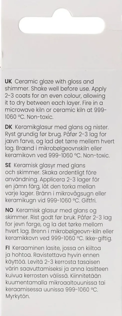 Prikket Keramik Glasur - 999-1060 C - Dækkende - Blue By You - 60 ML