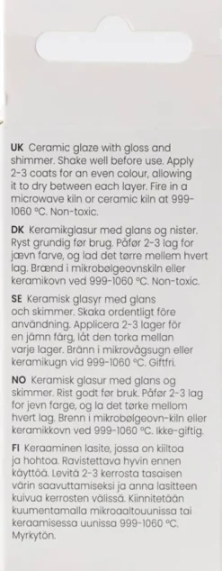 Prikket Keramik Glasur - 999-1060 C - Dækkende - Yellow Haze - 60 ML