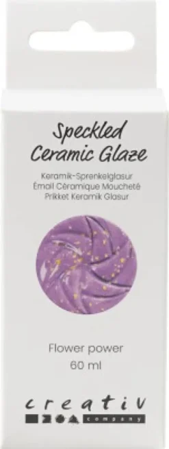 Prikket Keramik Glasur - 999-1060 C - Dækkende - Flower Power - 60 ML