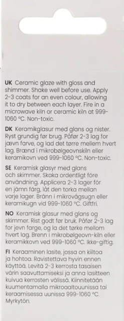 Prikket Keramik Glasur - 999-1060 C - Dækkende - Flower Power - 60 ML