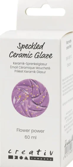 Prikket Keramik Glasur - 999-1060 C - Dækkende - Flower Power - 60 ML
