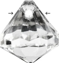 Prisme - Str. 17X16 MM - Hulstr. 1,2 MM - Blank Transparent - 43 Stk