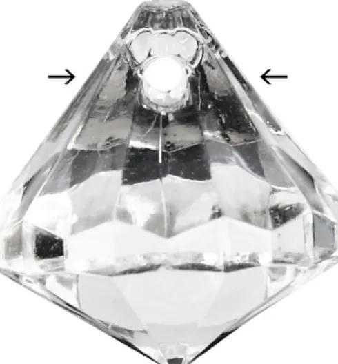 Prisme - Str. 17X16 MM - Hulstr. 1,2 MM - Blank Transparent - 43 Stk
