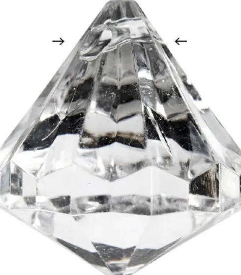 Prisme - Str. 27X30 MM - Hulstr. 2,5 MM - Blank Transparent - 8 Stk