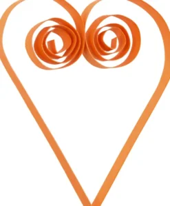 Quillingpapir - L 78 CM - B 5 MM - 120 G - Orange - Pink - Rød - Gul - 100 Stk