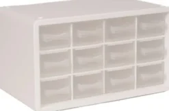 Raaco - Sortimentsboks Med 12 Skuffer - 14,2X24,8X14,9 CM - Hvid