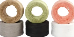Raffia Papirgarn - B 7-8 MM - Forskellige Farver - 6X100 M