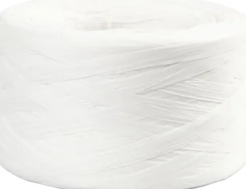 Raffia Papirgarn - B 7-8 MM - Hvid - 100 M