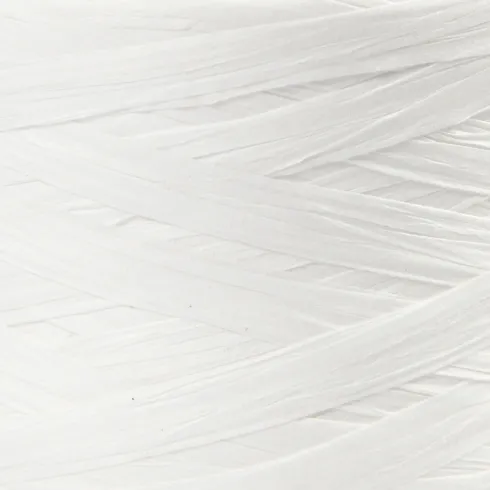 Raffia Papirgarn - B 7-8 MM - Hvid - 100 M