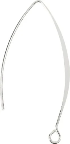 Ørebøjle - H 42 MM - Hulstr. 2 MM - Forsølvet - 4 Stk