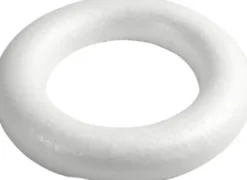 Ring Med Flad Bagside - Str. 30 CM - Tykkelse 40 MM - Hvid - 1 Stk