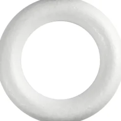 Ring Med Flad Bagside - Str. 35 CM - Tykkelse 46 MM - Hvid - 1 Stk