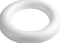 Ring Med Flad Bagside - Str. 35 CM - Tykkelse 46 MM - Hvid - 1 Stk