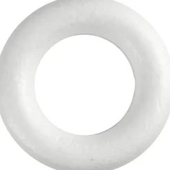 Ring Med Flad Bagside - Str. 20 CM - Tykkelse 25 MM - Hvid - 1 Stk