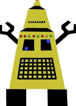 Robotter - H 22,5-24 CM - B 15-16 CM - 230 G - Hvid - 16 Stk