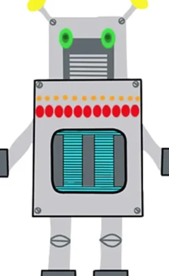 Robotter - H 22,5-24 CM - B 15-16 CM - 230 G - Hvid - 16 Stk