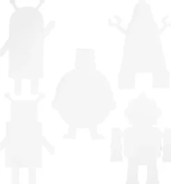 Robotter - H 22,5-24 CM - B 15-16 CM - 230 G - Hvid - 16 Stk