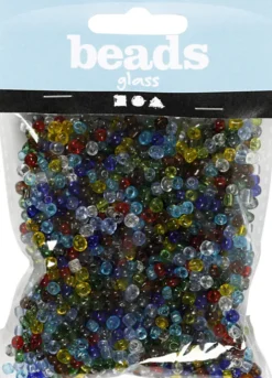 Rocaiperler - Glasperler - Ø 4 MM Hul 0,9-1,2 MM - Blank Transparent - 130 G
