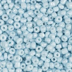 Rocaiperler - Glasperler - Ø 3 MM Hul 0,6-1,0 MM - Lys Blå - 25 G