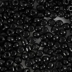 Rocaiperler - Glasperler - Ø 4 MM Hul 0,9-1,2 MM - Sort - 25 G