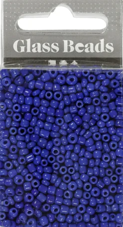 Rocaiperler - Glasperler - 3 MM Hul 0,6-1,0 MM - Blå - 25 G