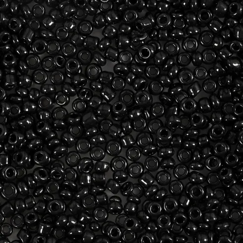 Rocaiperler - Glasperler - Ø 2 MM Hul 0,8 MM - Sort - 25 G