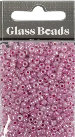 Rocaiperler - Glasperler - Ø 3 MM Hul 0,6-1,0 MM - Pink - 25 G