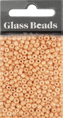 Rocaiperler - Glasperler - Ø 3 MM Hul 0,6-1,0 MM - Peach - 25 G