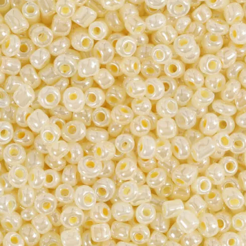 Rocaiperler - Glasperler - Ø 3 MM Hul 0,6-1,0 MM - Elfenben - 25 G