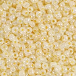 Rocaiperler - Glasperler - Ø 3 MM Hul 0,6-1,0 MM - Elfenben - 25 G