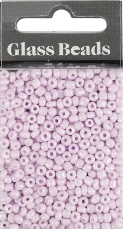 Rocaiperler - Glasperler - Ø 3 MM Hul 0,6-1,0 MM - Soft Rosa - 25 G