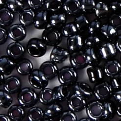 Rocaiperler - Glasperler - Ø 1,7 MM Hul 0,5-0,8 MM - Mørk Grå - 500 G
